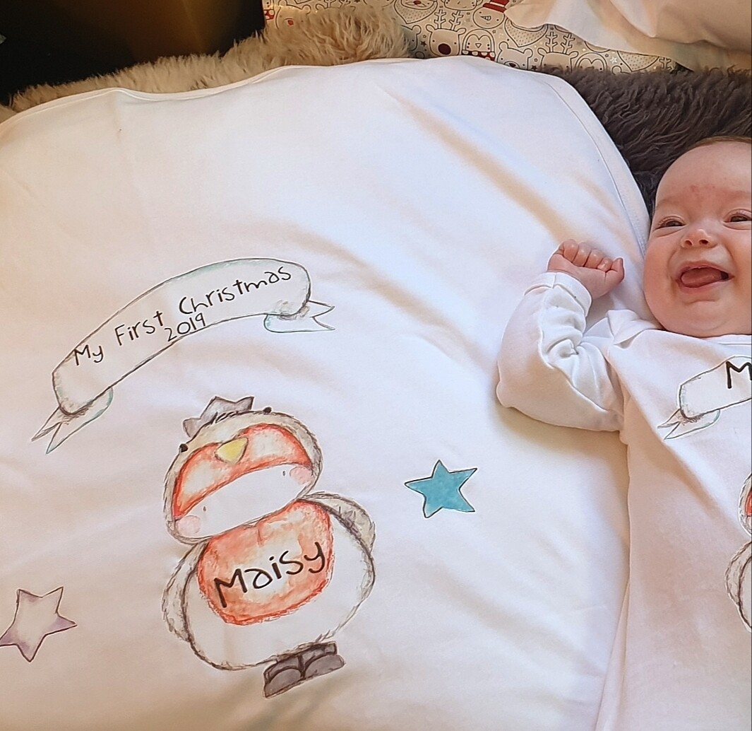 My first christmas baby blanket