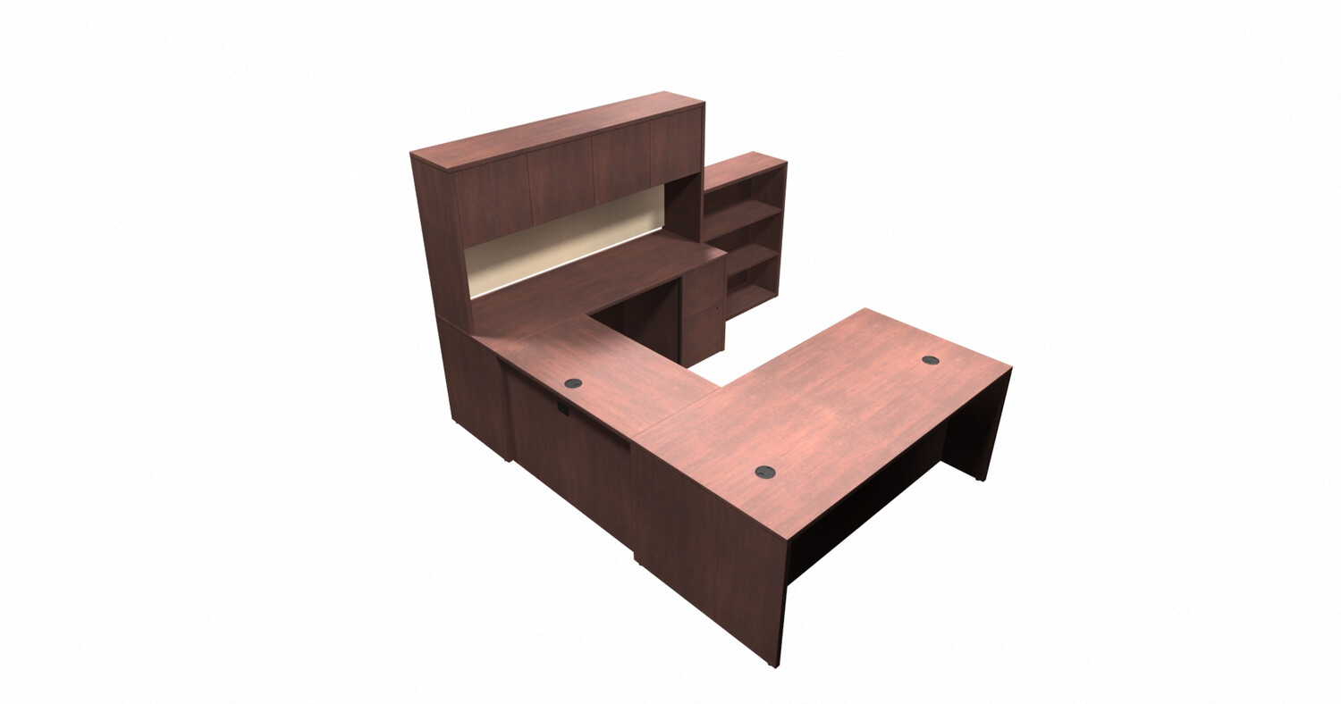 QS SCS Typical 27 Executive Right Return UShape (Desk is 6" Bigger