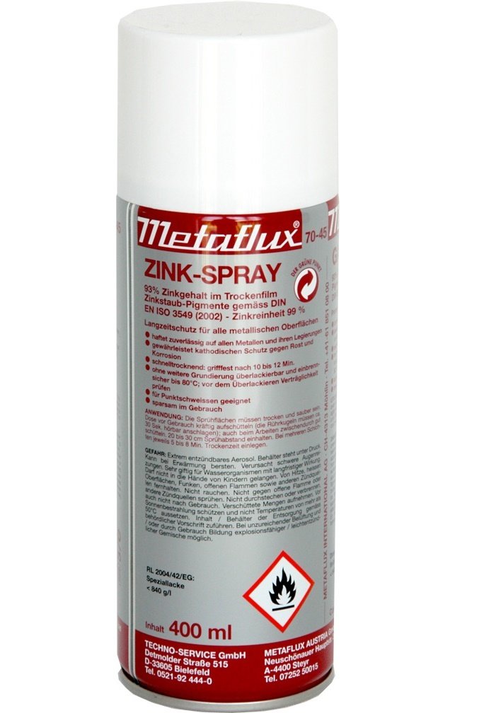 Metaflux zink spray, inhoud 400 ml