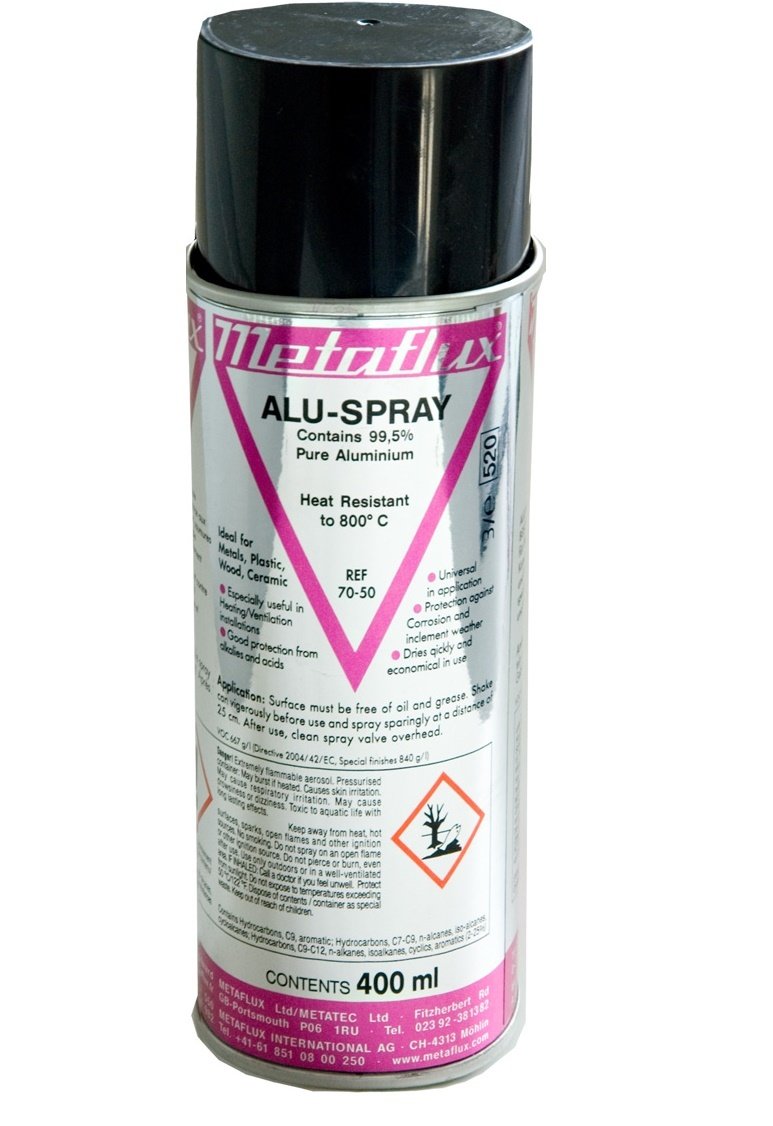 Metaflux aluminium spray, inhoud 400 ml