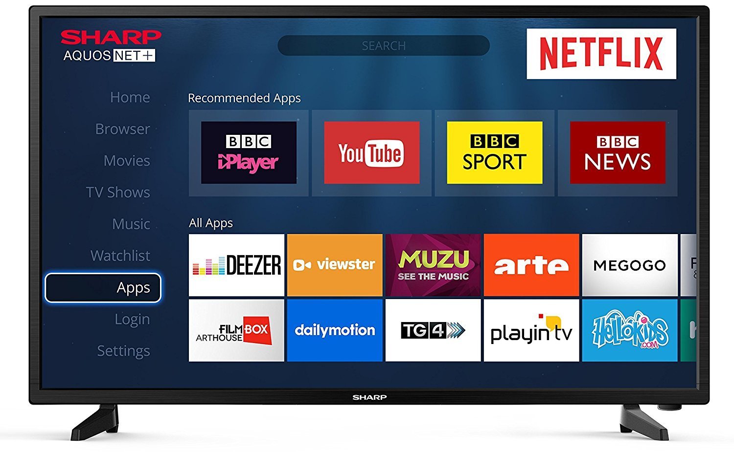 Sharp LC32HG5241K 32Inch Smart LED TV with Freeview HD Black [Energy Class A+]