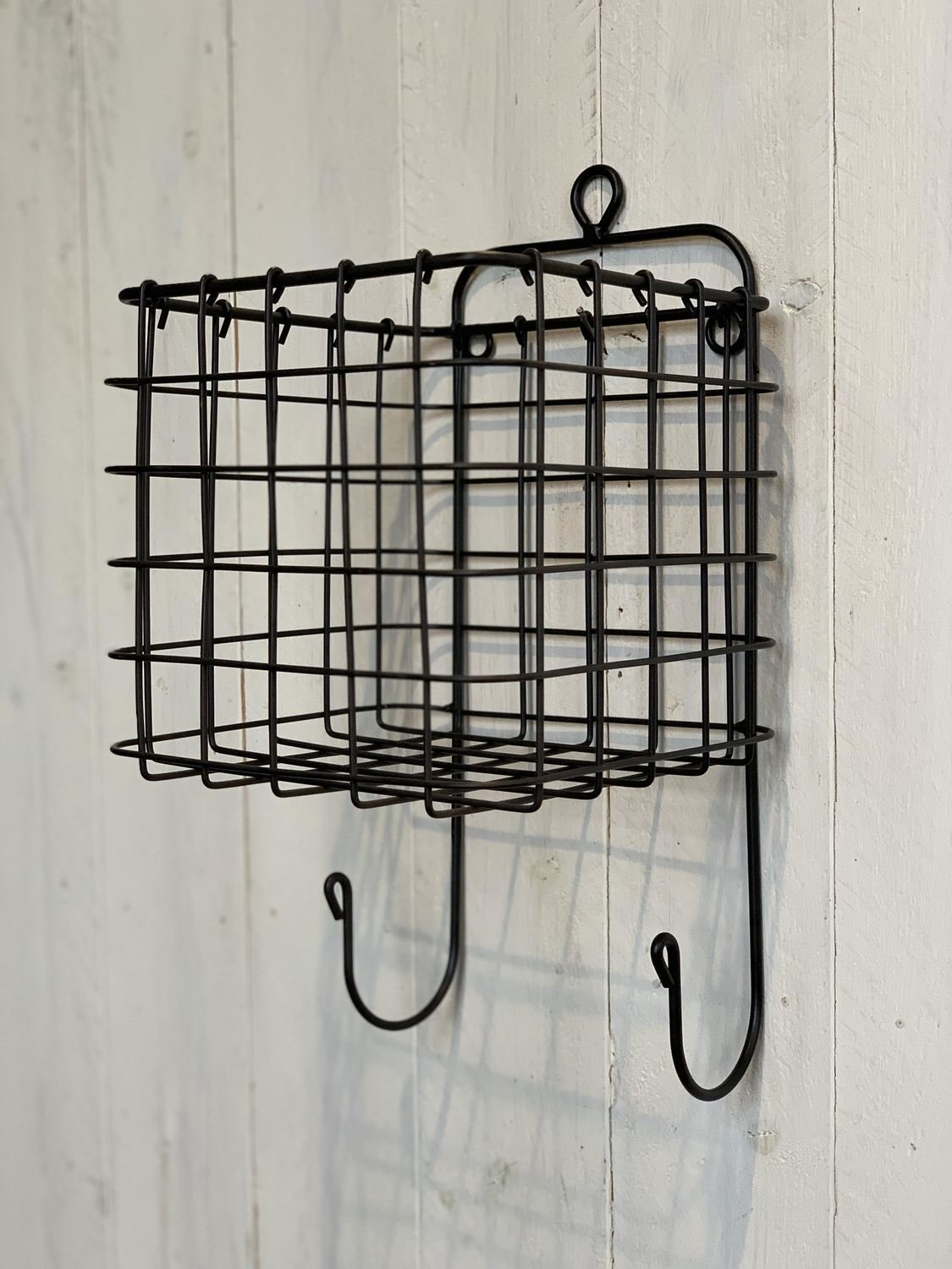Hanging Wire Basket with Hooks