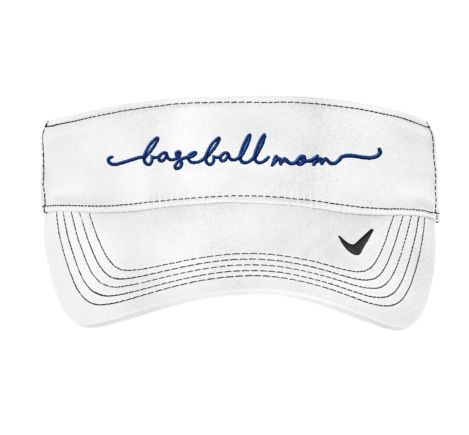 Embroidered Baseball Mom Visor Hat, Custom Baseball Mom Hat, Nike Visor