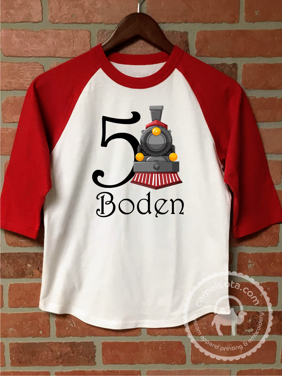Train Birthday Shirt Boy Train Shirt with Name, Birthday Train Printed