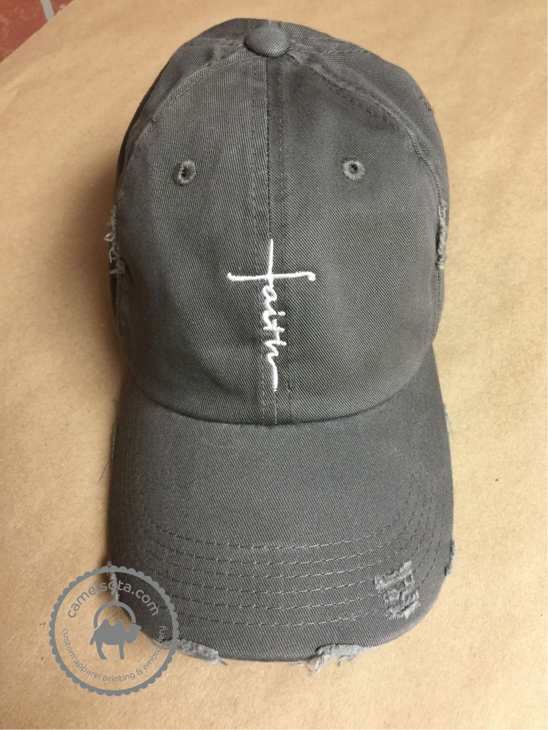 Embroidered Faith Hat, Embroidered Faith Cross Hat