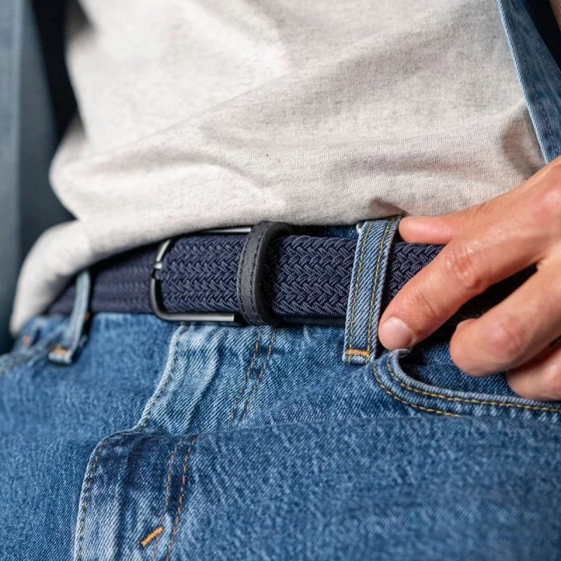 Ceinture Femme Tressée élastique Avec Boucle Ronde - Style Bohème Chic Pour Robes Et Tenues été