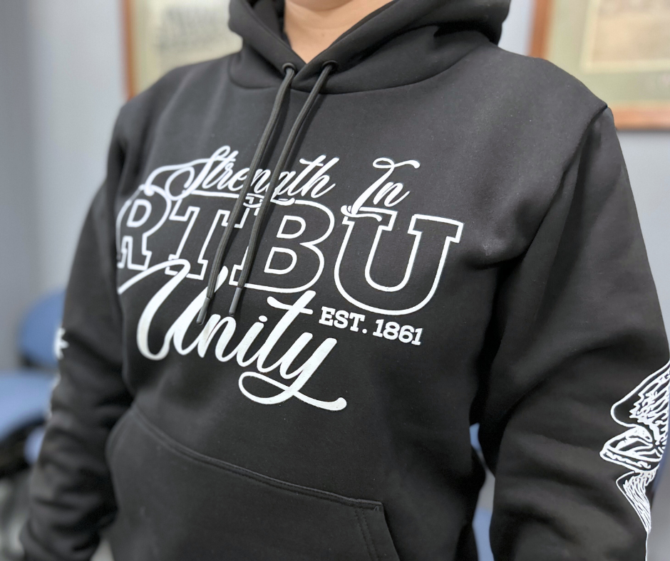Strength In Unity Hoodie Store Rail, Tram and Bus Union VICTORIA
