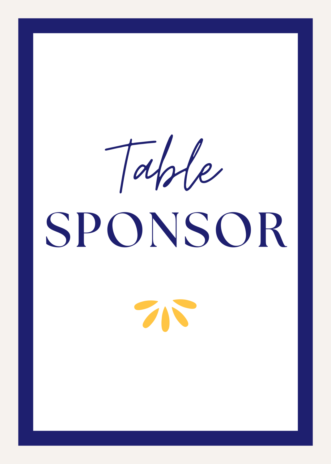 Table Sponsorship