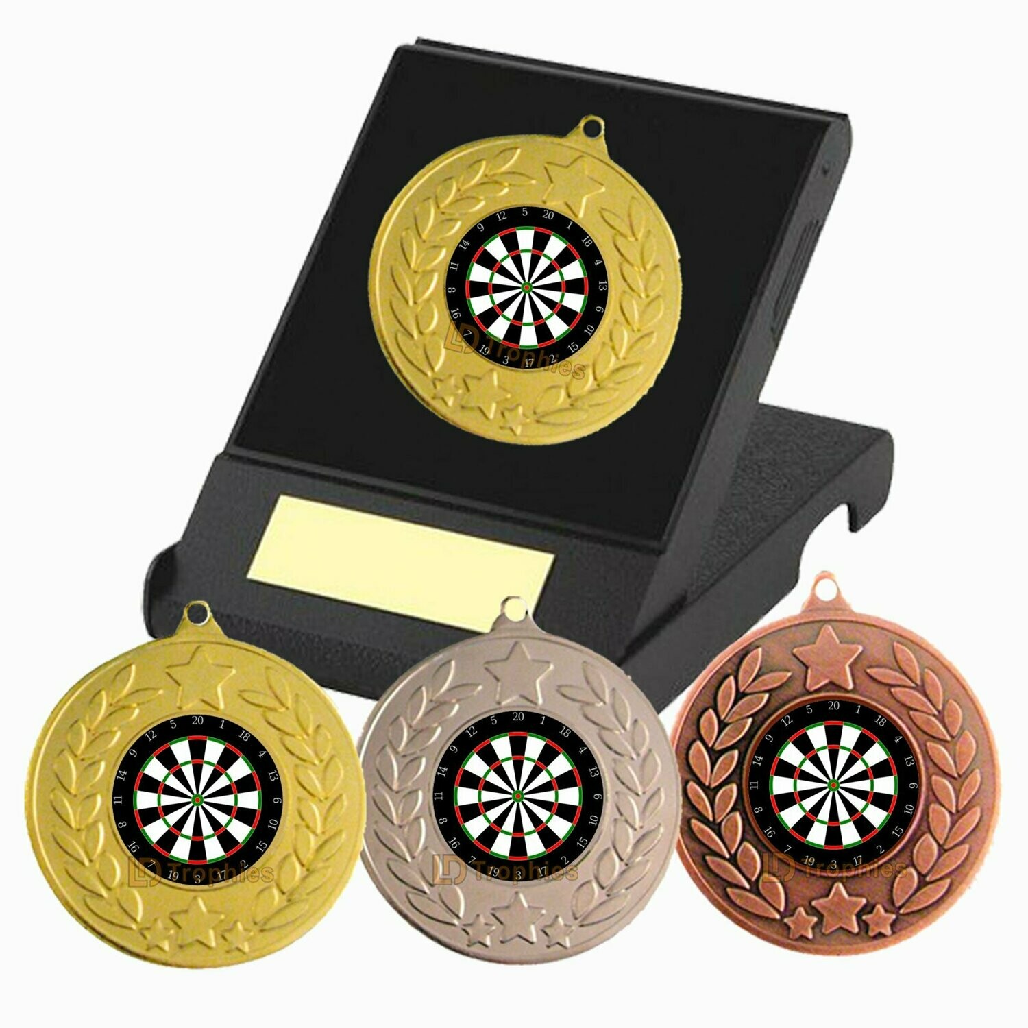 Darts Medal in Presentation Box Darts Trophy, Award