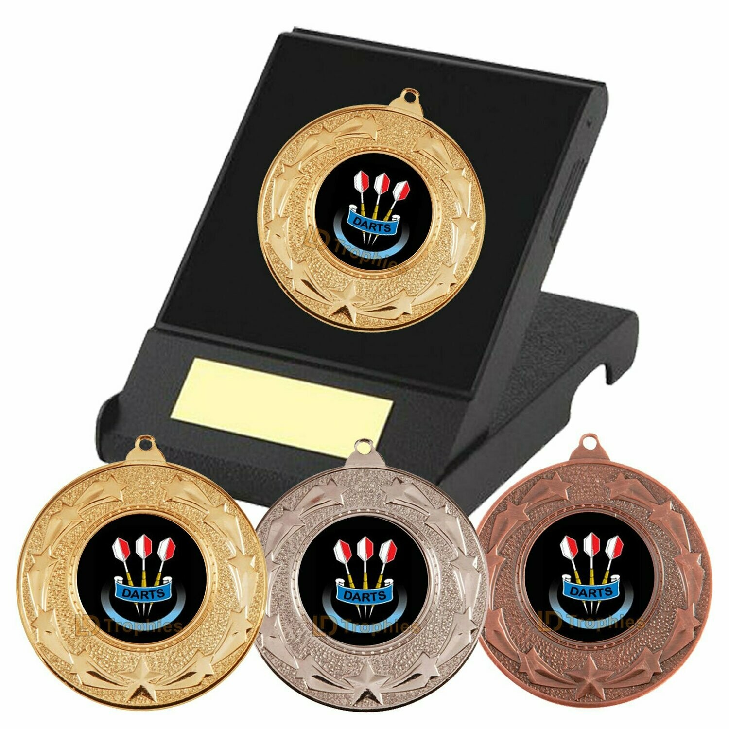 Darts Medal in Presentation Box Darts Trophy, Award