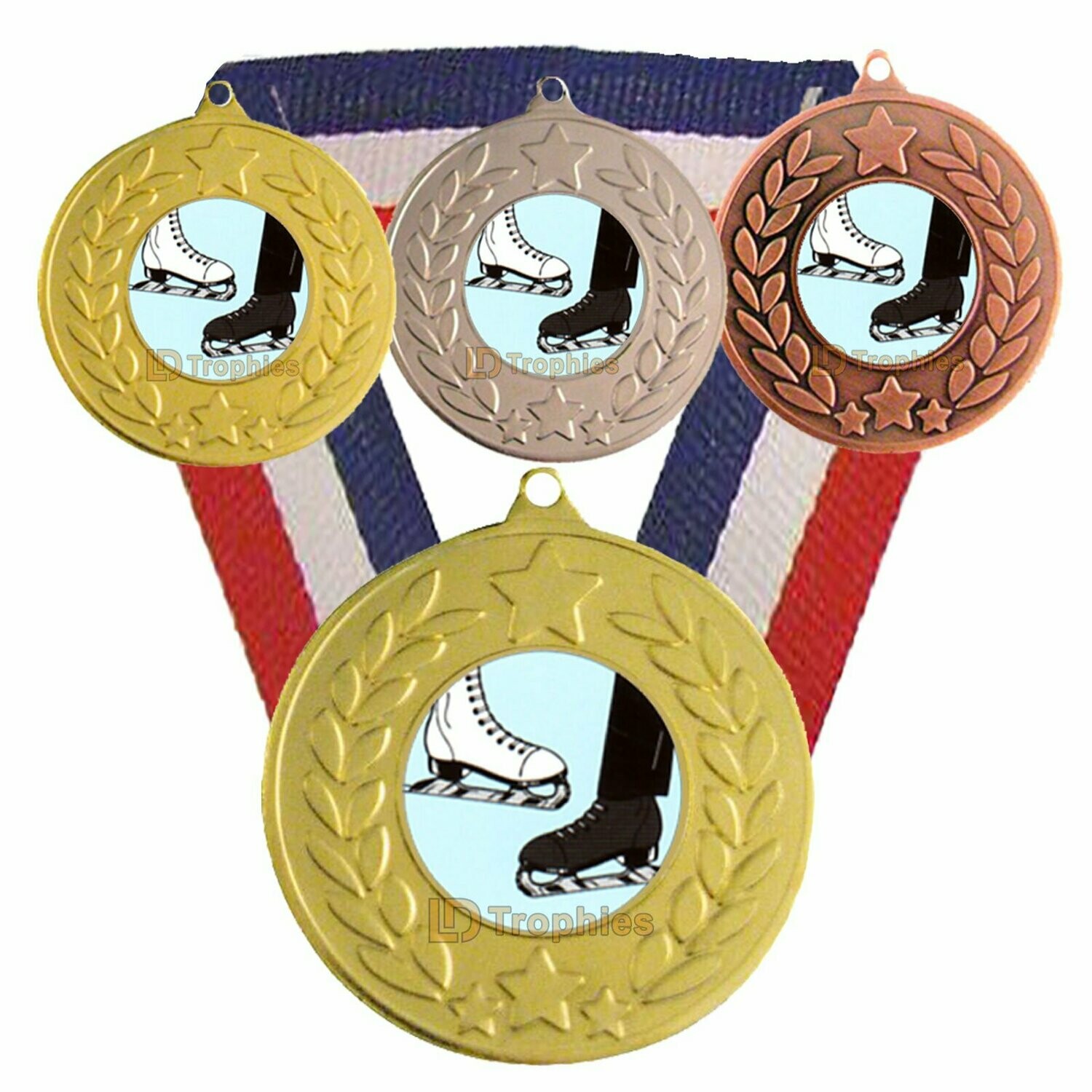 Ice Skating Medal & Ribbon Ice Skating Trophy, Award