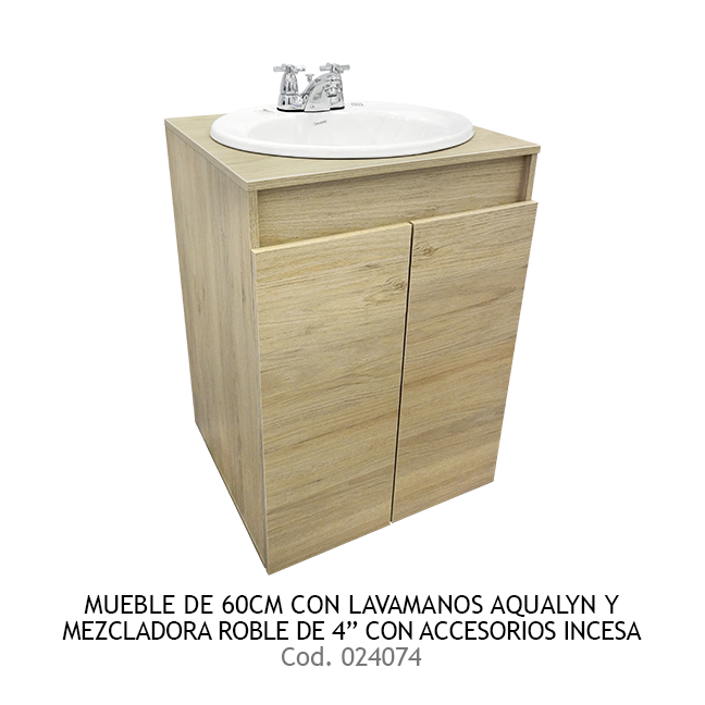MUEBLE CON LAVAMANOS AQUALYN Y MEZCLADORA
