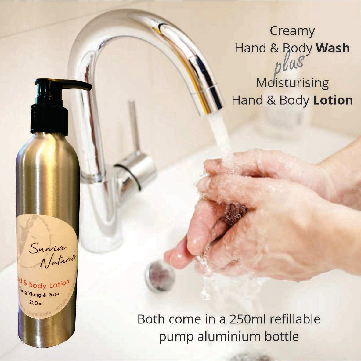 Moisturising Hand & Body Creamy Wash & Lotion