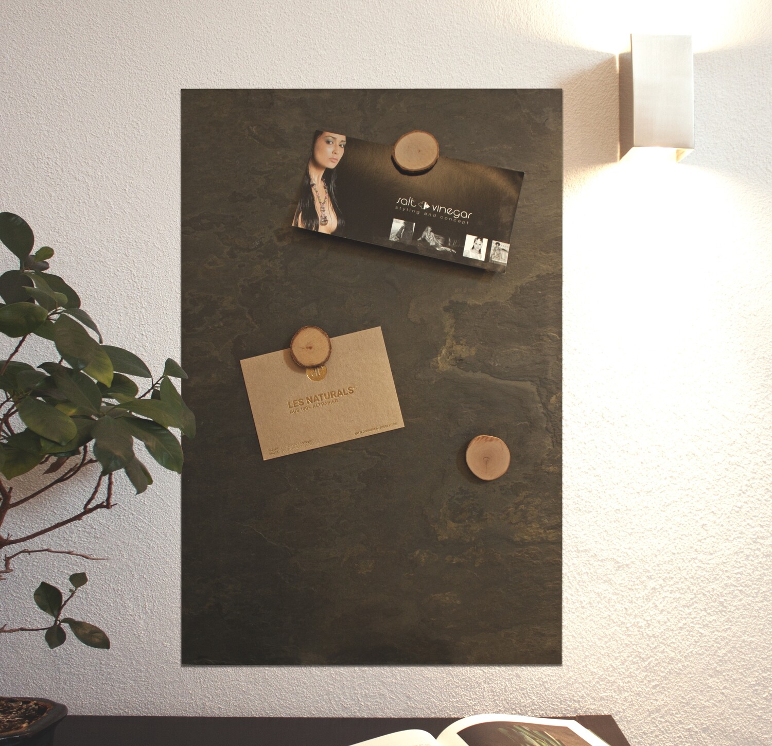 Hochwertige Magnettafel aus Schiefer für Küche/Büro/Wohnung