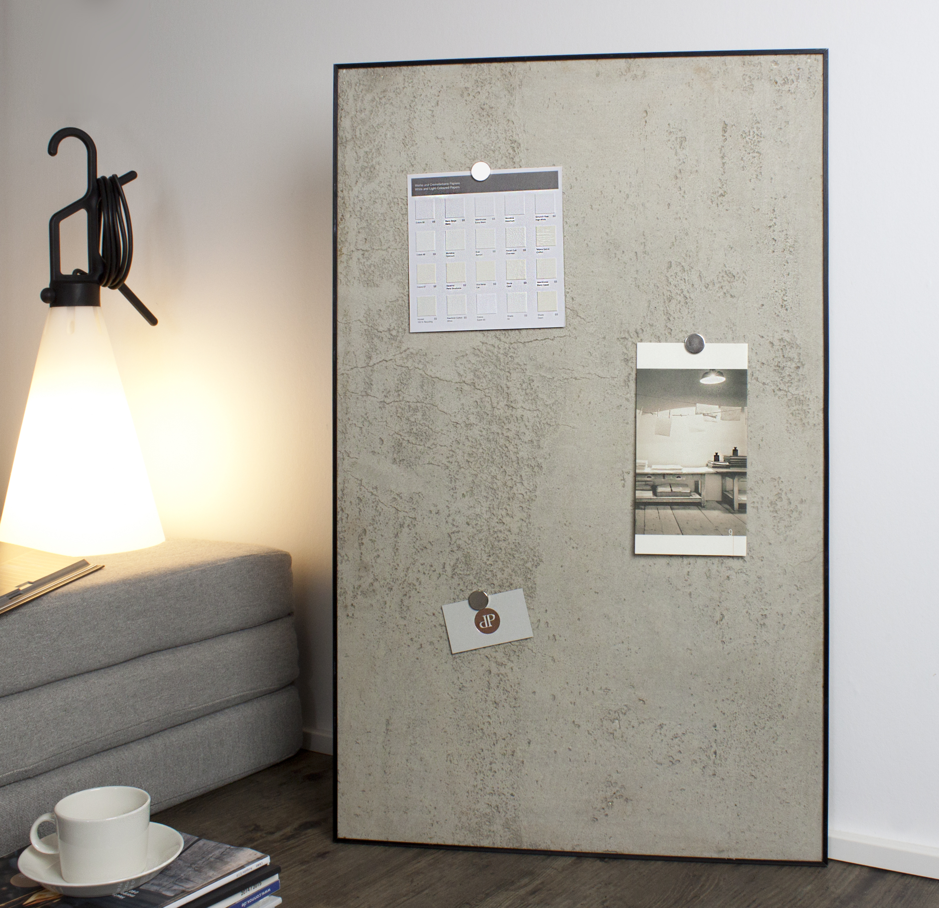 Magnettafel aus Beton