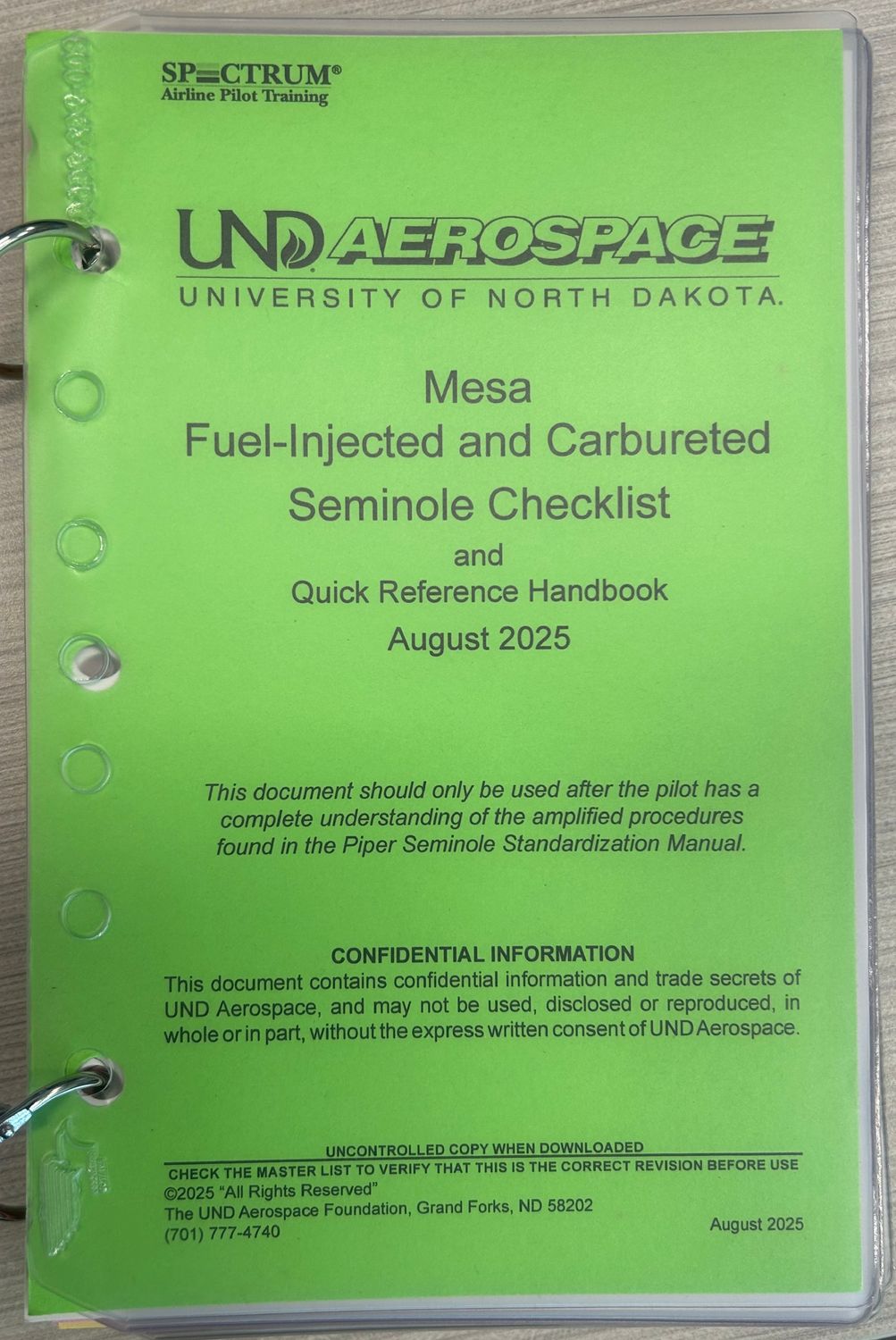 Seminole Checklist