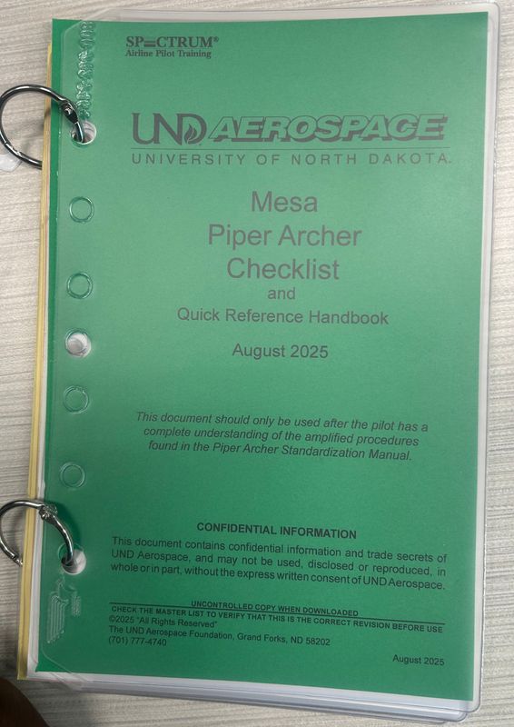 Piper Archer Checklist