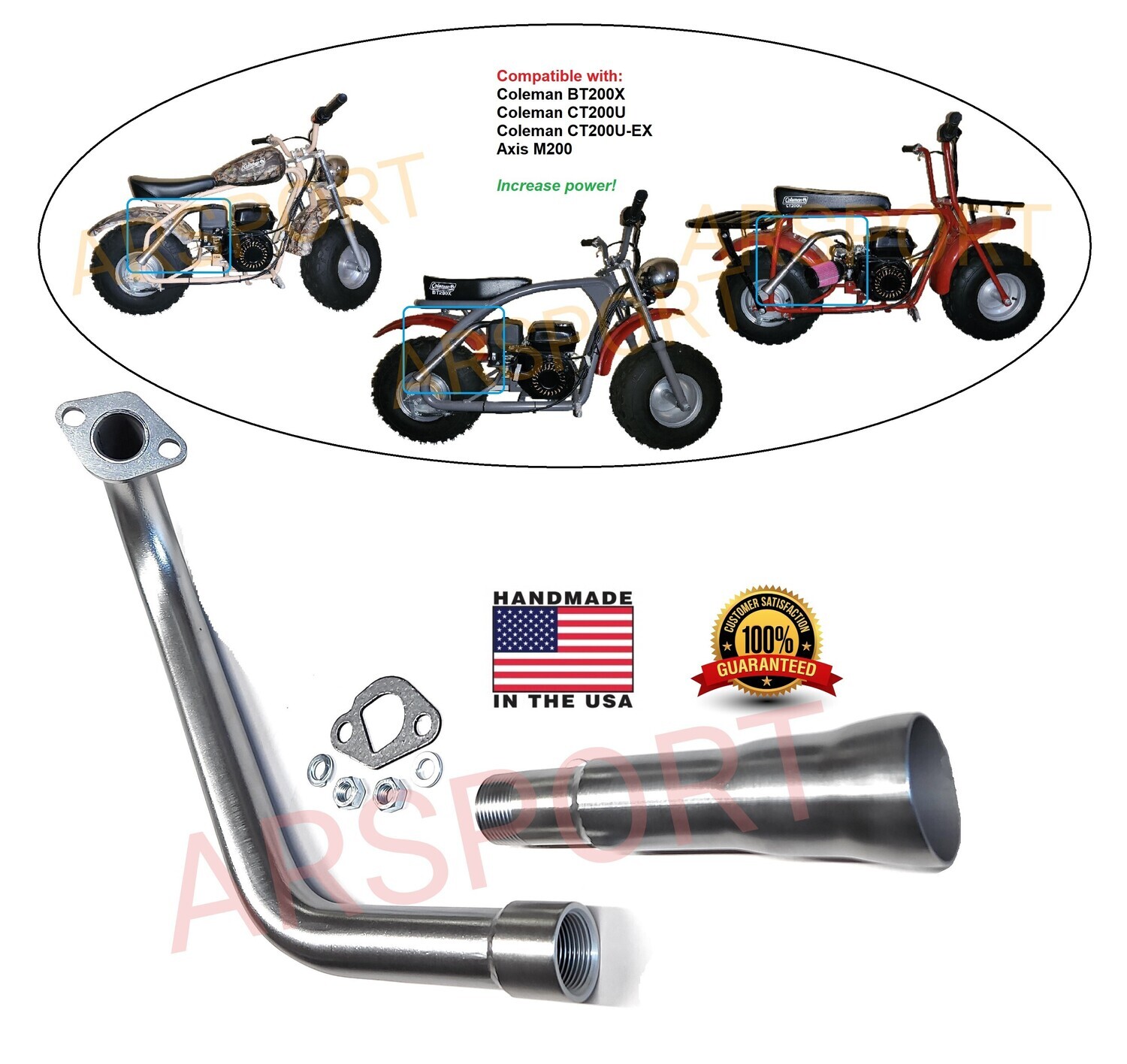 Pinkhatcat Exhaust Pipe For Coleman Ct100u Mini Bike Reviews