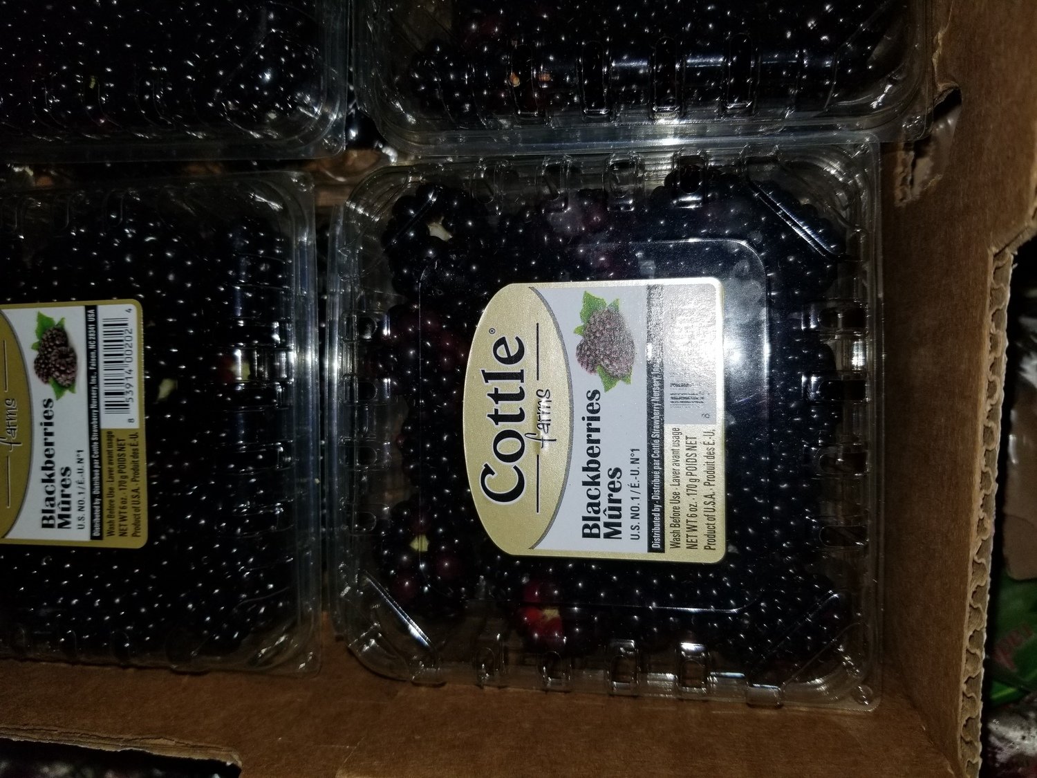 Blackberries 126 oz clams