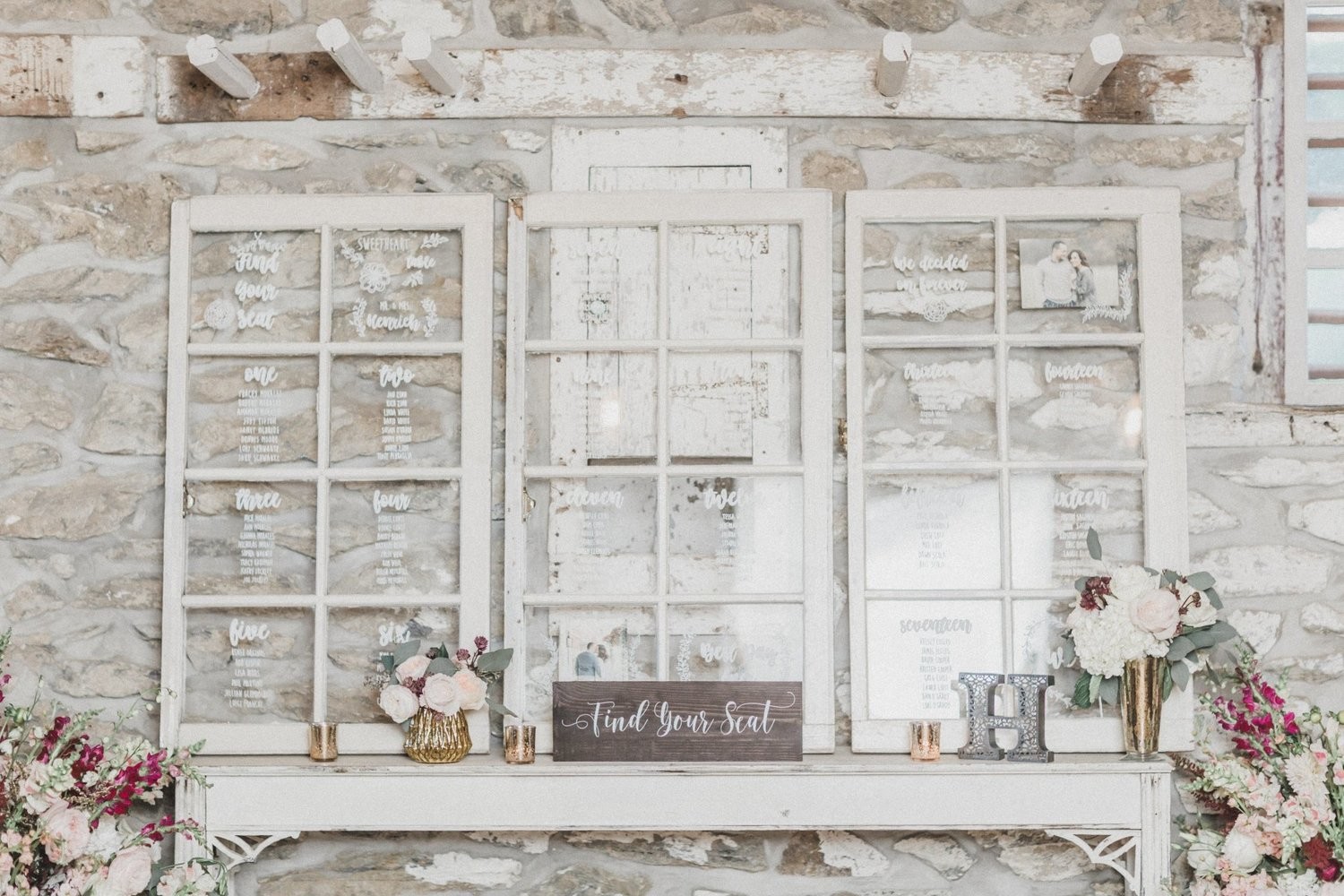 Set of Three Glass Window Frames