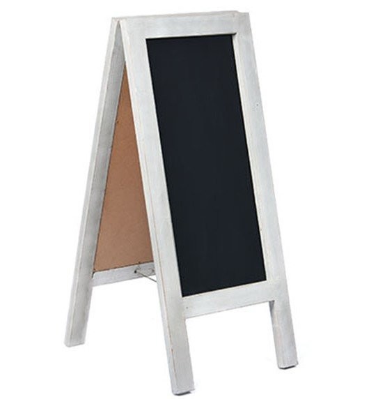 White Sandwich Style TwoSided Chalkboard