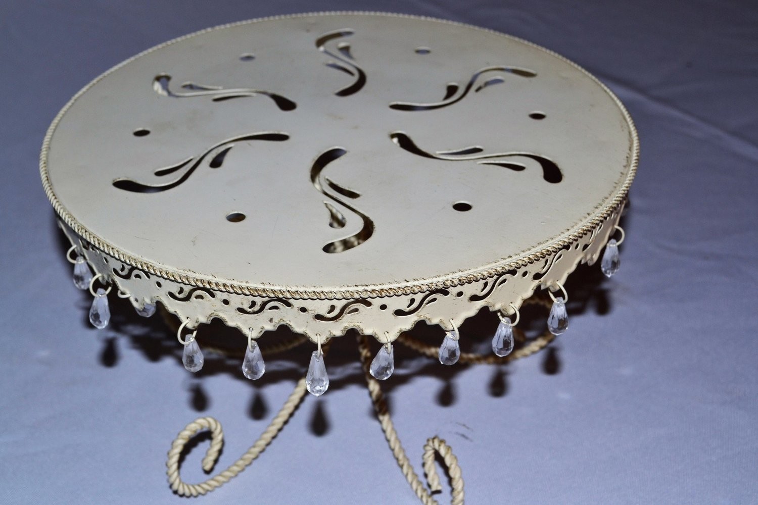 Blair Ivory & Crystal 10" Cake Stand