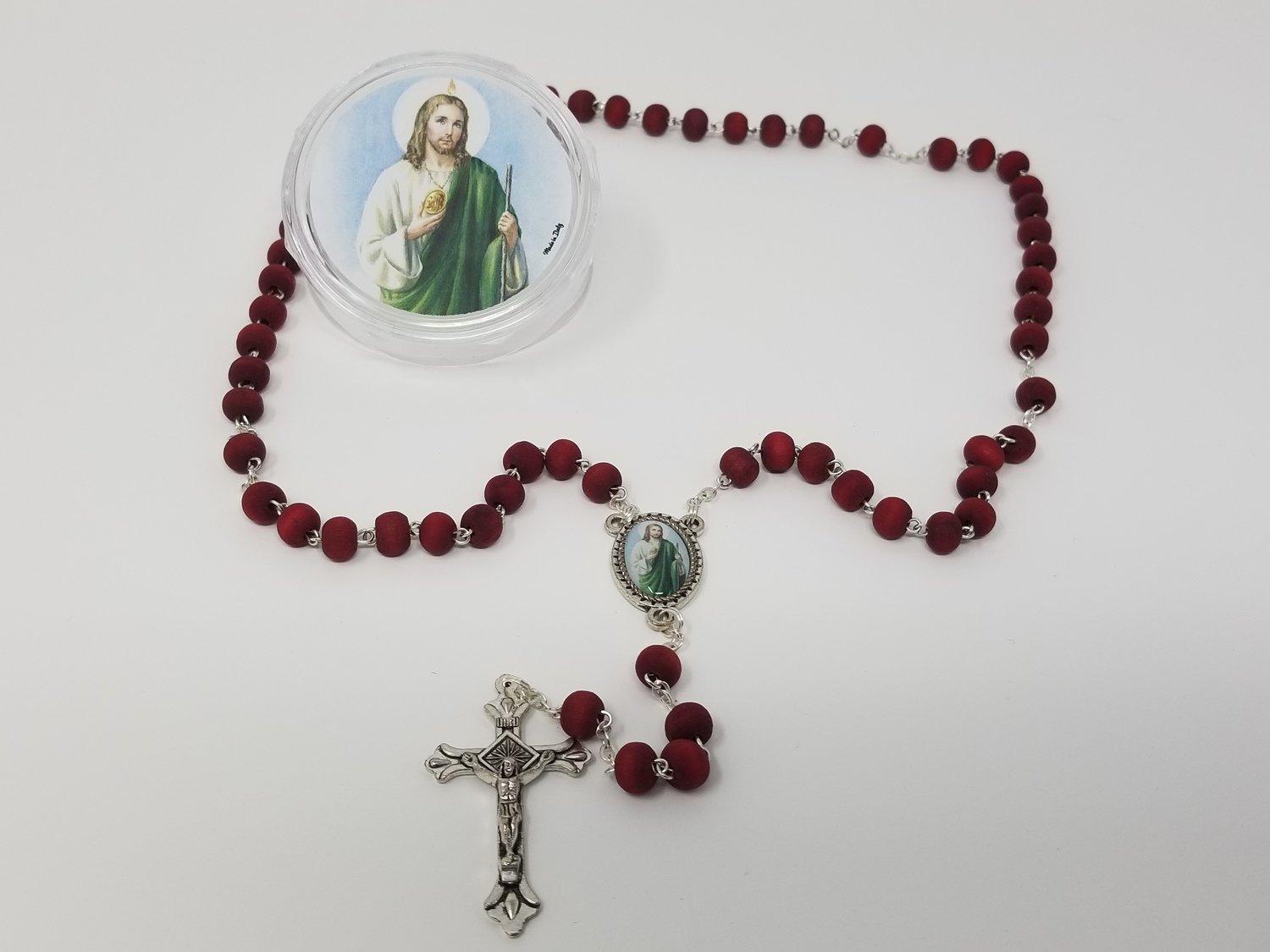 St. Jude RosePetal Scented Bead Rosary