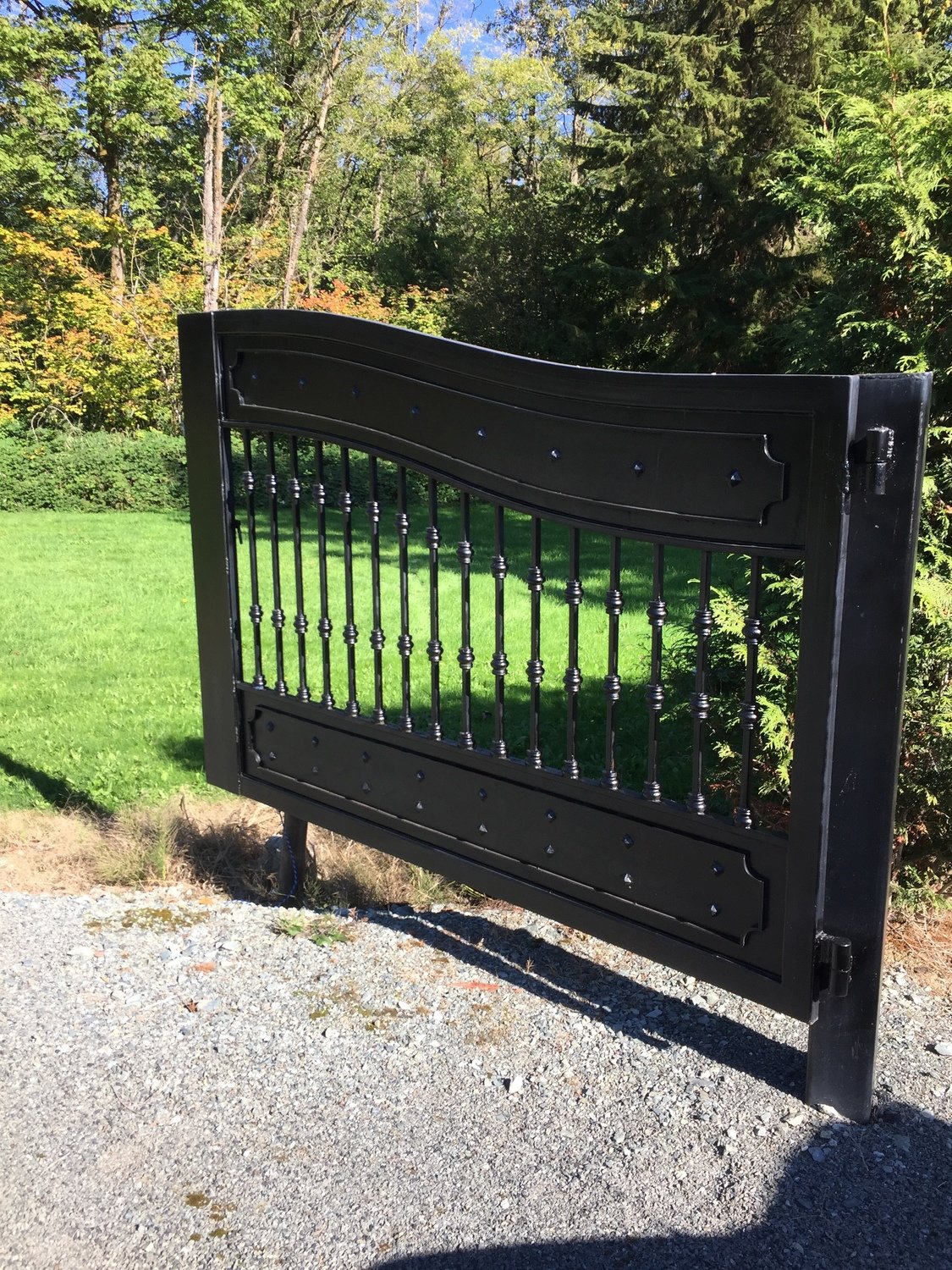 Steel Single Swing Gate Vancouver custom iron gates, Vancouver
