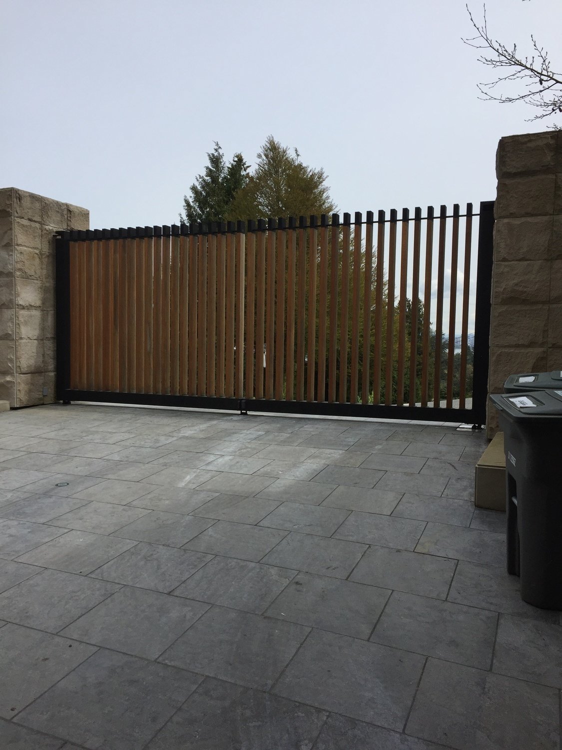 Wood and Aluminum Slide Gate Vancouver custom iron gates, Vancouver