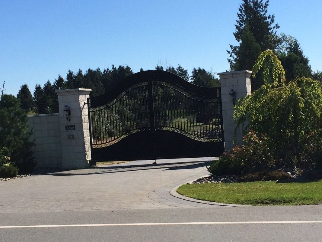 Aluminum Big Double Swing Gate Vancouver custom iron gates, Vancouver