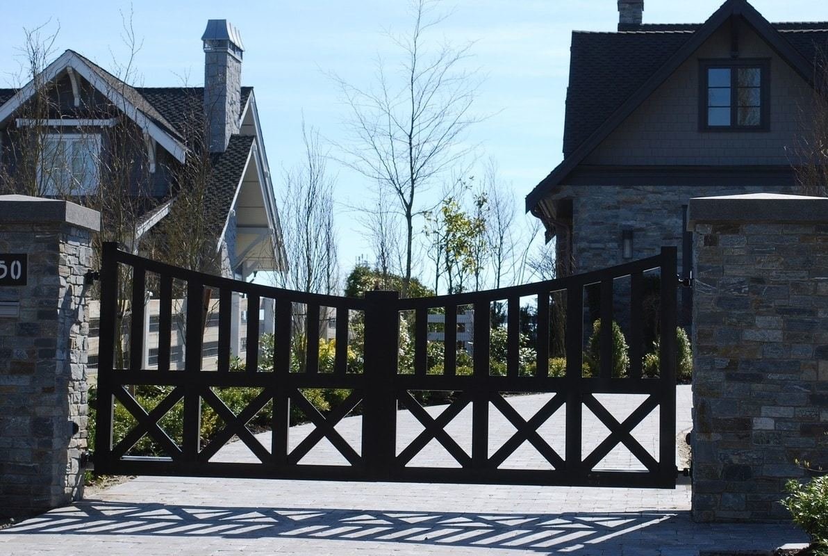Aluminum Double Swing Gate Vancouver custom iron gates, Vancouver
