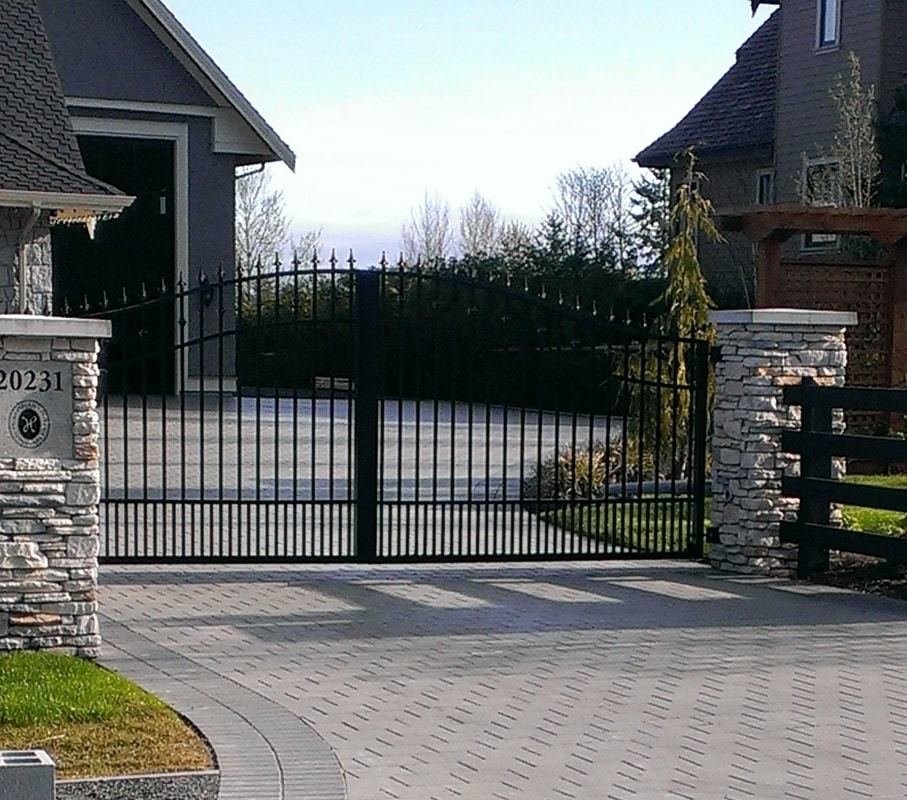 Aluminum Double Swing Gate Vancouver custom iron gates, Vancouver