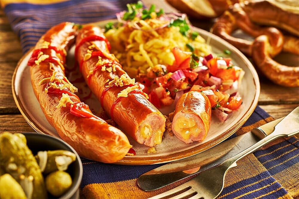 Chilli Cheese & Bacon Sausages. (+635g)