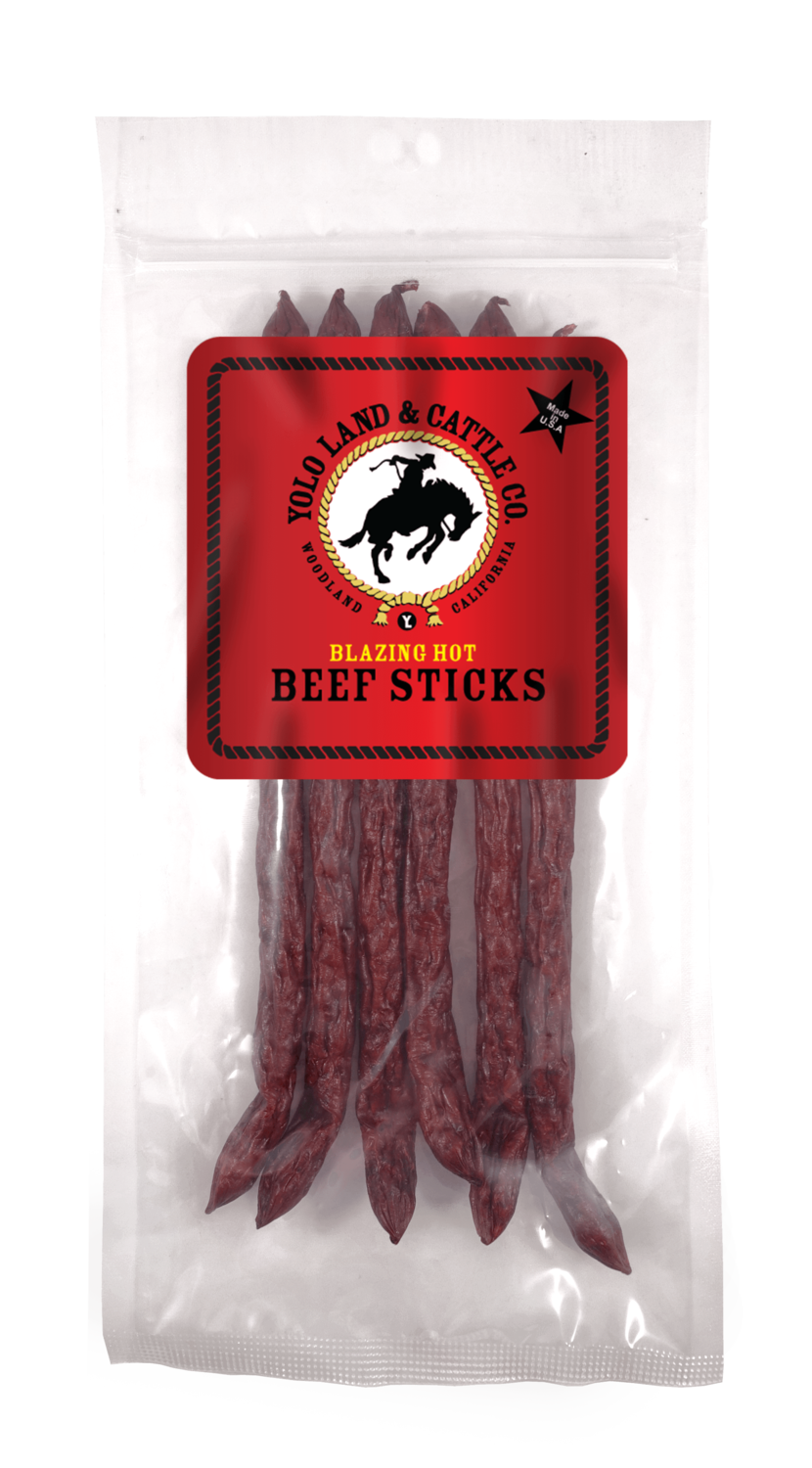 Blazing Hot Beef Sticks Yolo Land & Cattle