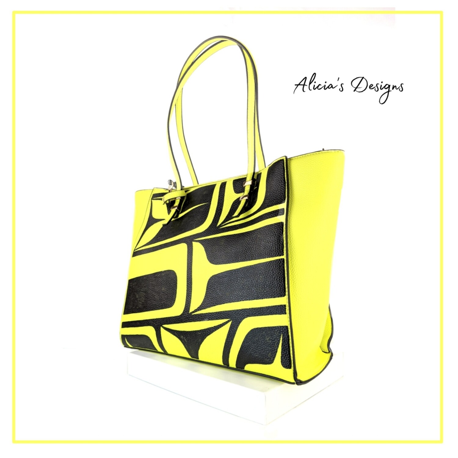 Neon Yellow Tote Bag