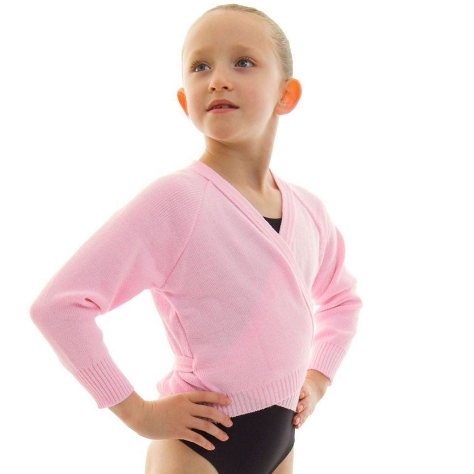 WRAPOVER KNITTED BALLET CARDIGAN