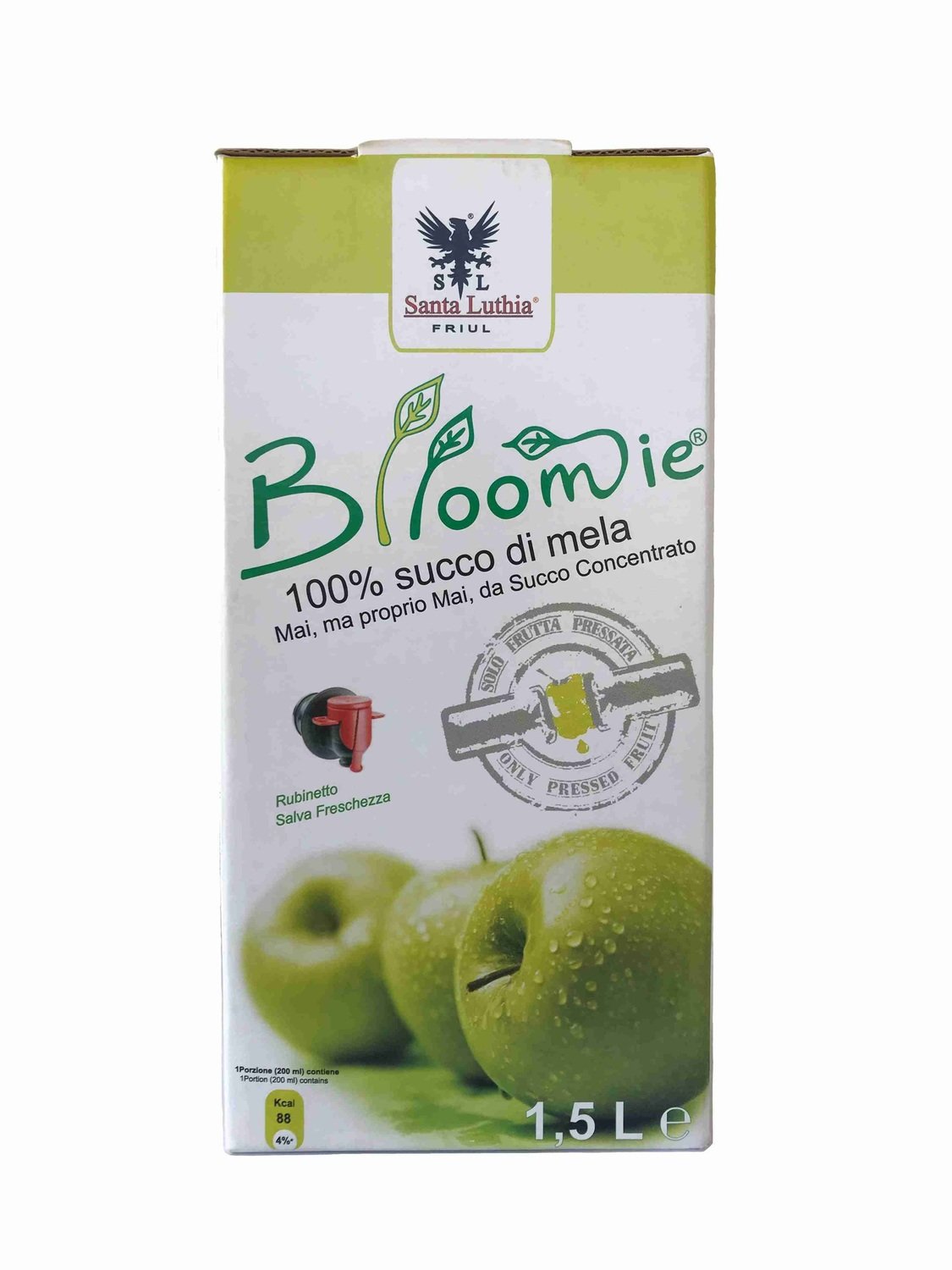 Blloomie® 100 Italian Apple Juice, mL 1500x8 Boxes