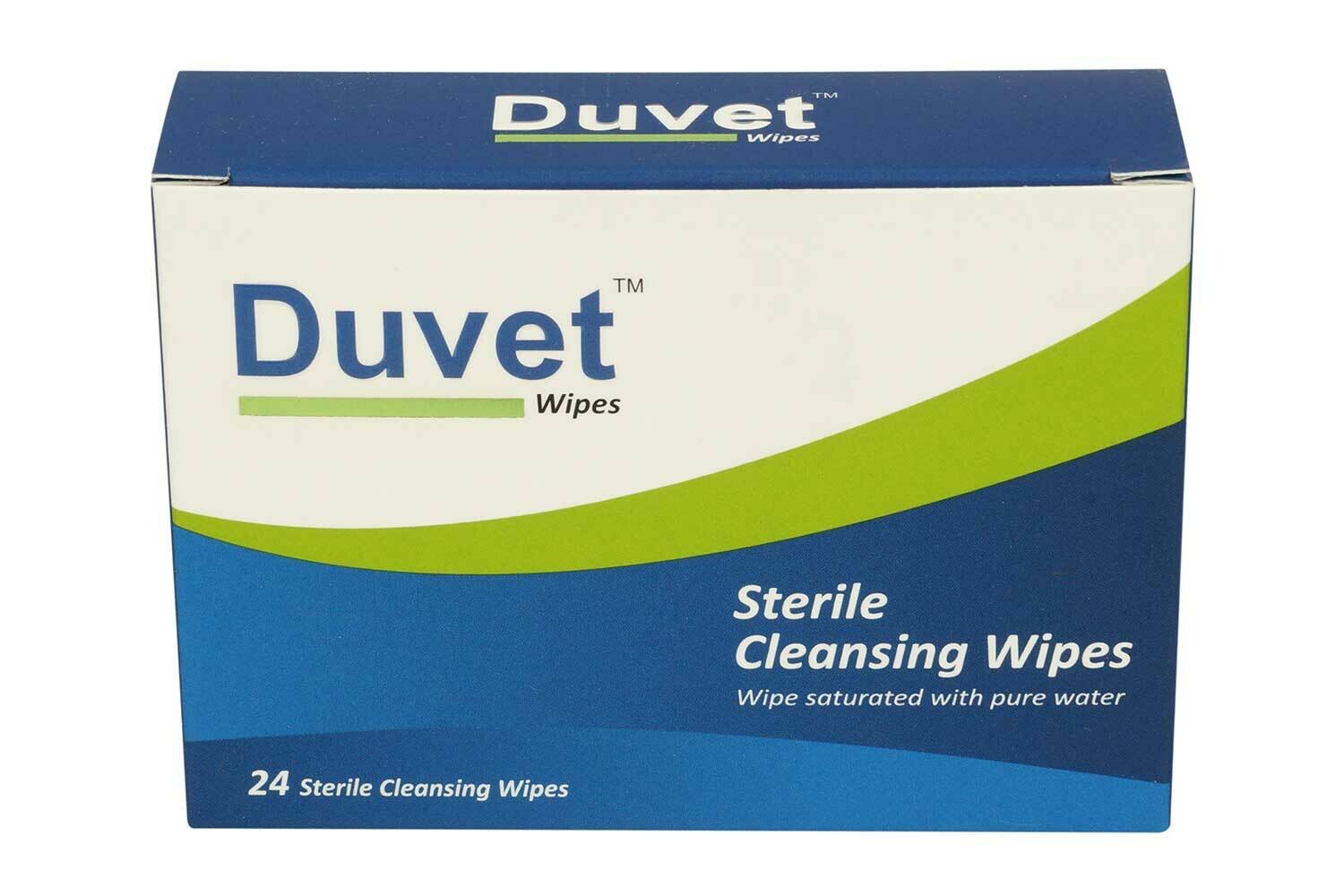Duvet Sterile Cleansing Wipes 24s. Pack of 4boxes. Retail