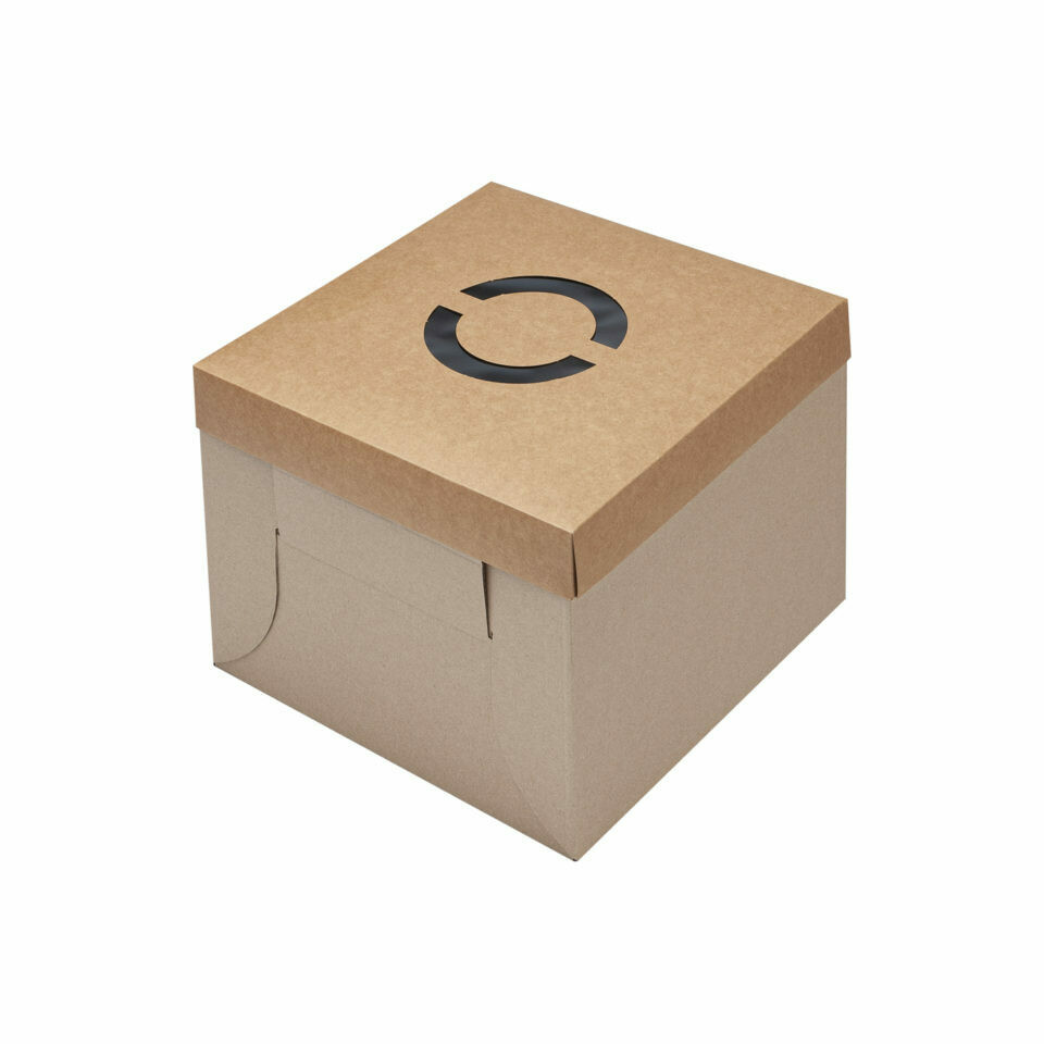 Corrugated Cake Box Kraft 12" Base & Lid 25cm High Online Store