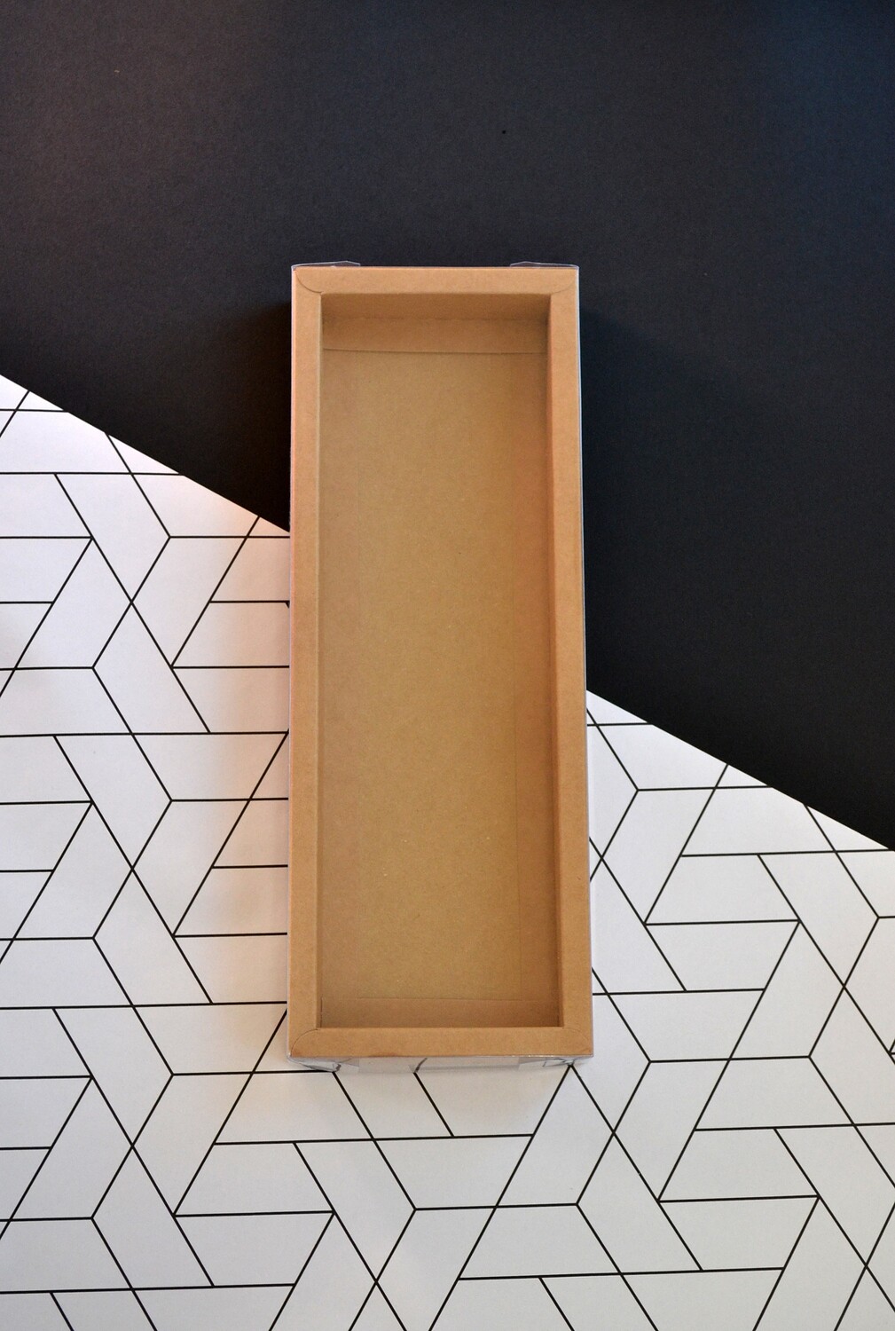 Treat Box with Kraft base and PVC lid. 110x305x35 mm Online Store