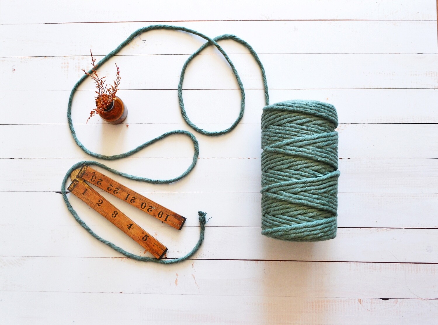 Macrame Luxury 100 Cotton String 3 PlySage Green 500g Boxes Core