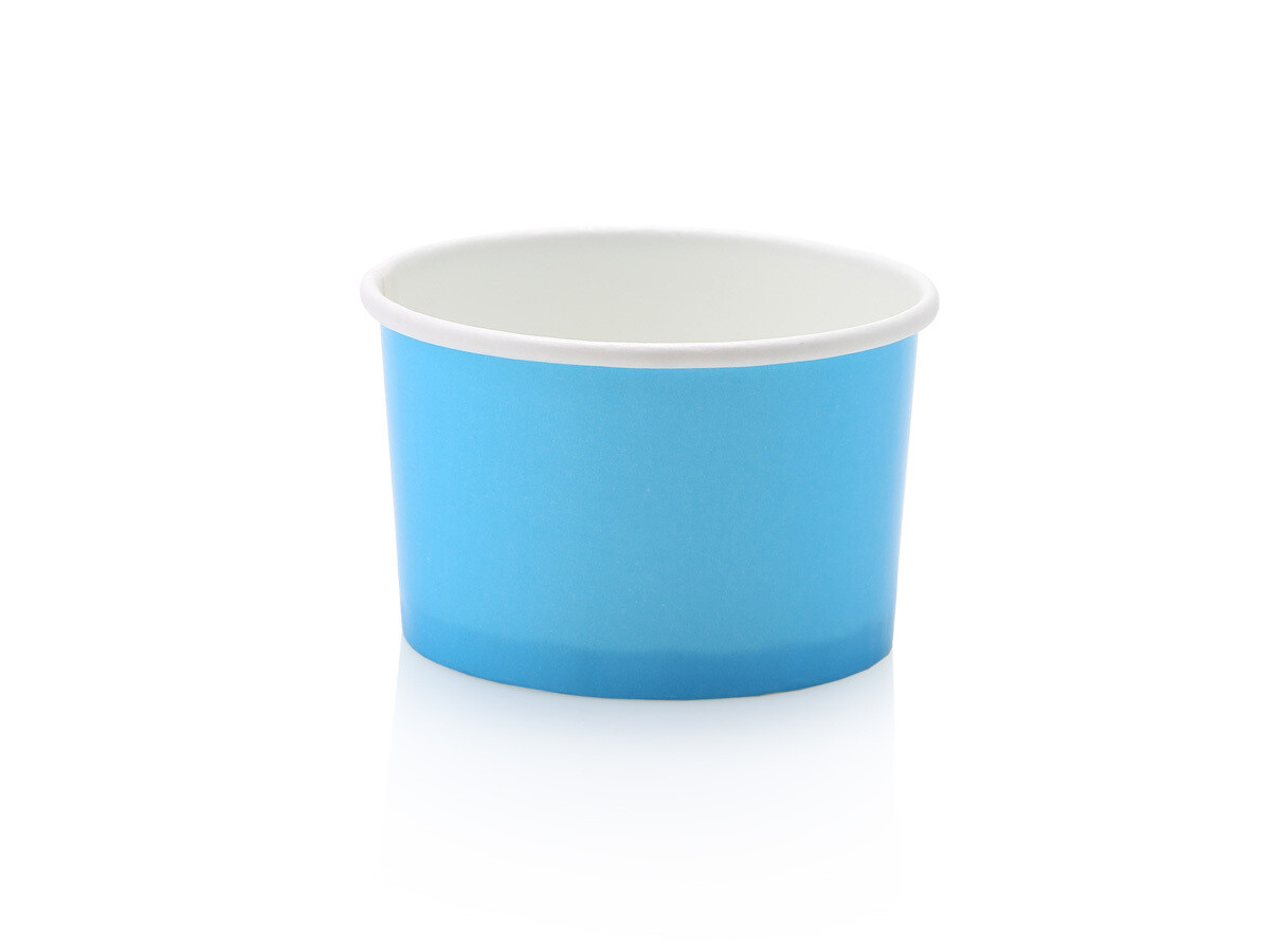 Vintage Ice Cream Tub 120 ml Pastel Blue (50 pc) Cap Tissue Paper