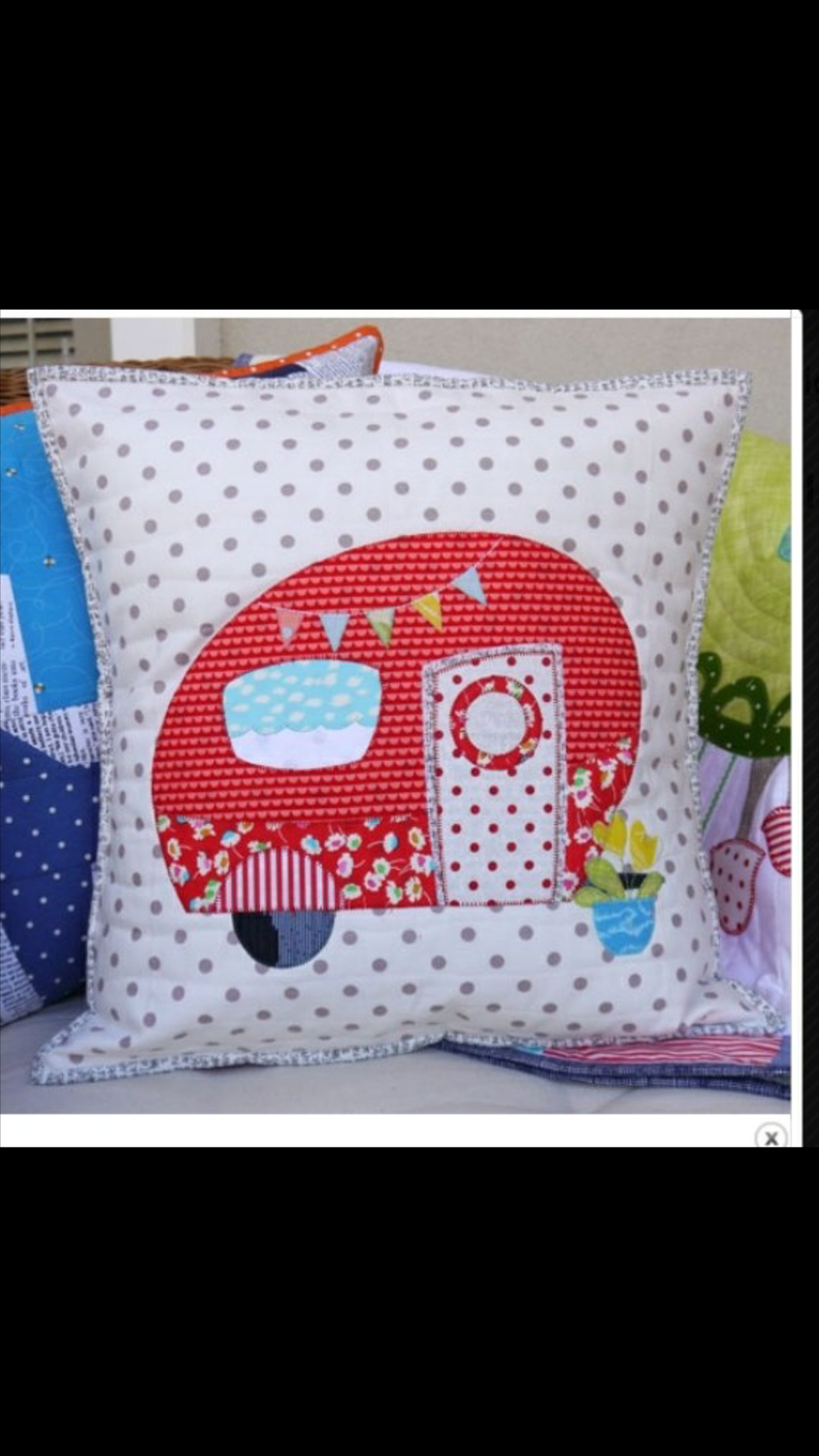 Poppies Van Cushion Pattern