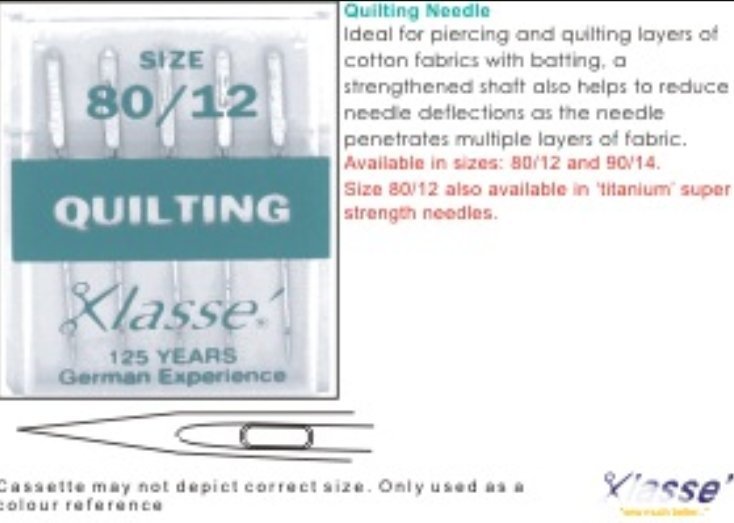 Klasse Quilting Sewing Machine Needles
