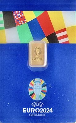 Gold•1•Gramm•24Karat•Feingold•999AU UEFA-EURO•2024⚽️