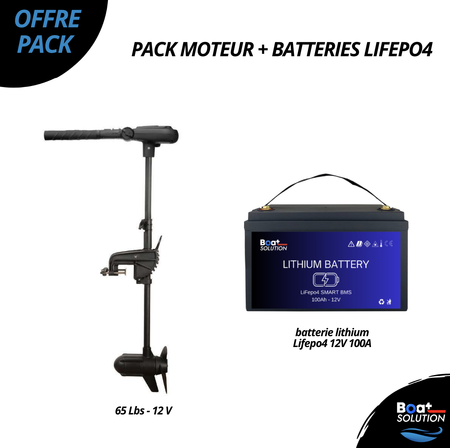 Moteur électrique Hors-bord 12V 45 Lbs (480W) Pour Kayak Et Petit Bateau - Avec Indicateur De Batterie, Poignée Téléscopique