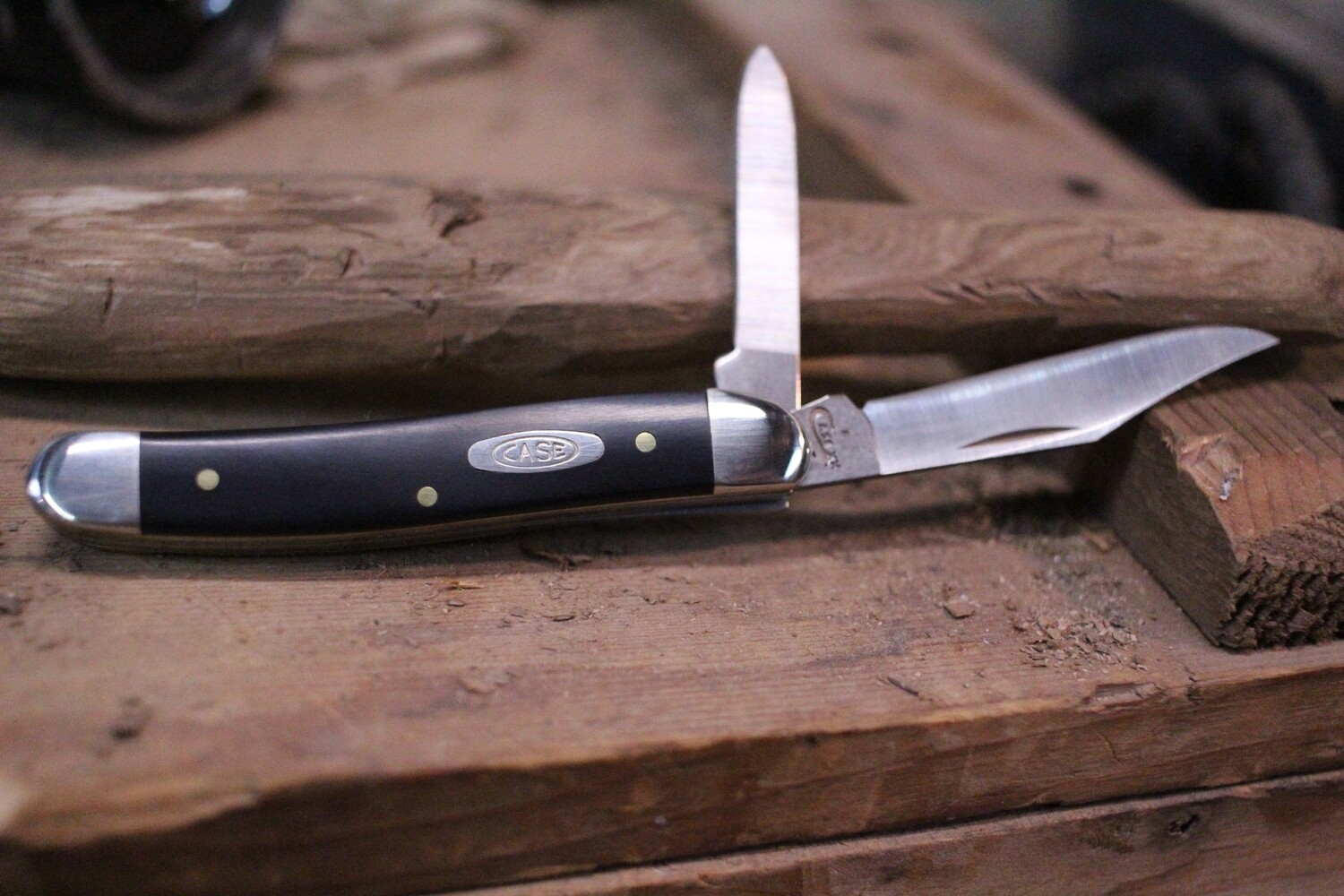 Case Texas Jack 3.375" / Jet Black Synthetic / Stainless Steel