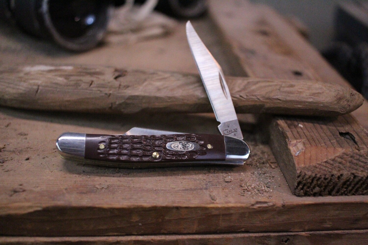 Case Medium Stockman 3.5" / Brown Synthetic Jigged Bone / Stainless Steel