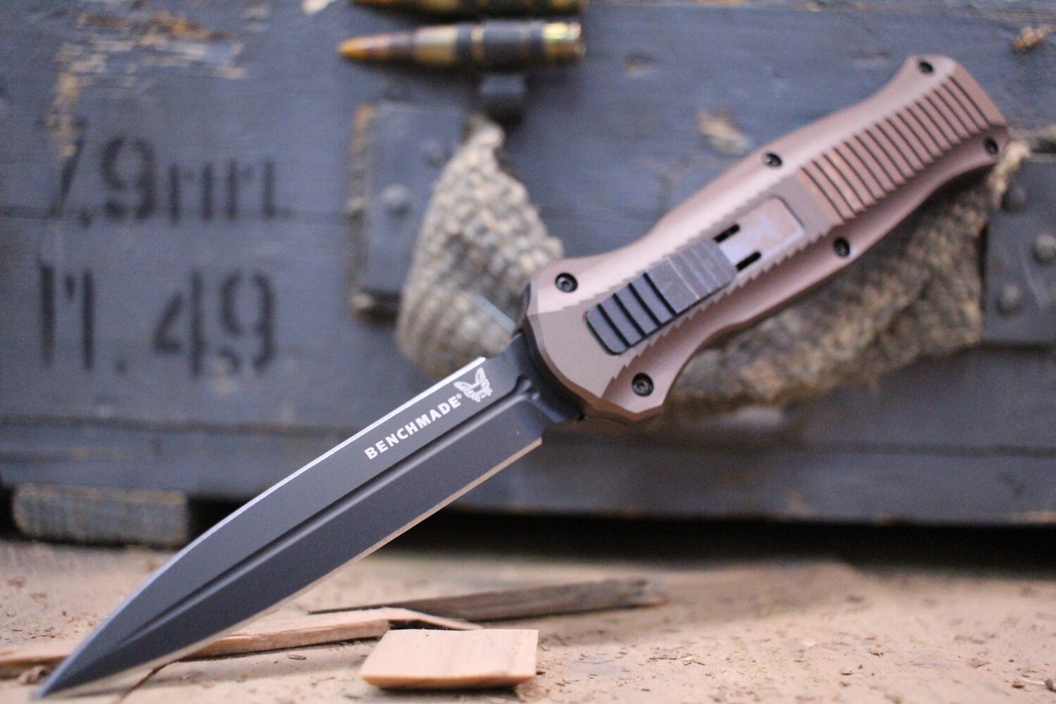 Benchmade Infidel 3.9" Limited Edition D/A OTF Automatic Knife / Burnt