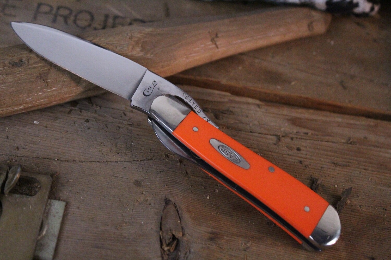 Case Russlock 4.25" / Orange Delrin / Stainless
